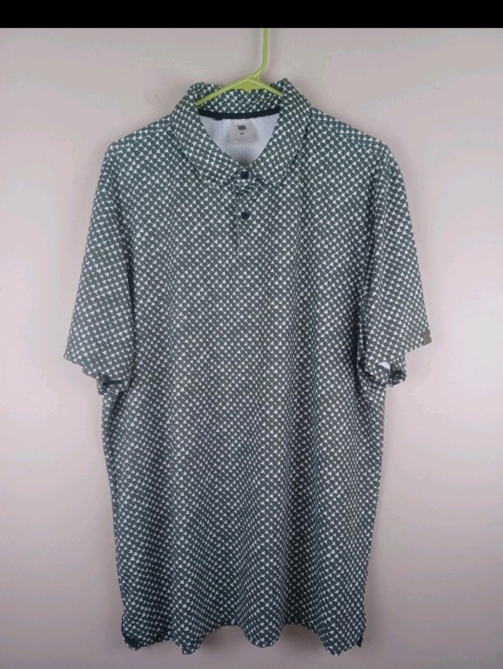 VRST Mens XL Golf Performance Polo Shirt Green Short Sleeve Breathable Stretch